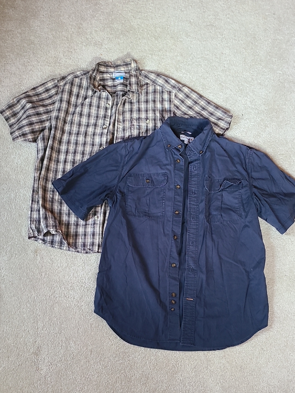 Men's Short Sleeve Button-Down Shirts Set
